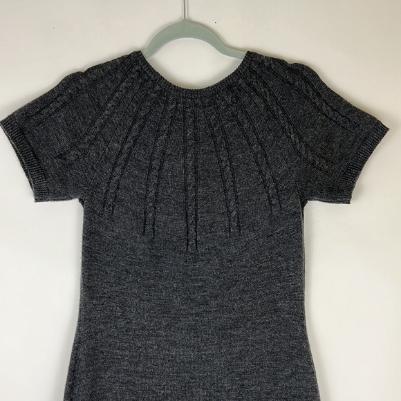 CALVIN KLEIN short sleeve sweater dress charcoal gray S - Picture 2 of 8